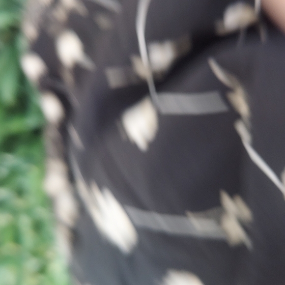 Ann Taylor LOFT Black Floral Midi Skirt With Ruffle Hem - Picture 5 of 6